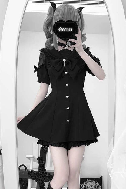 ダークナイト地雷トップス＋フリルパンツ