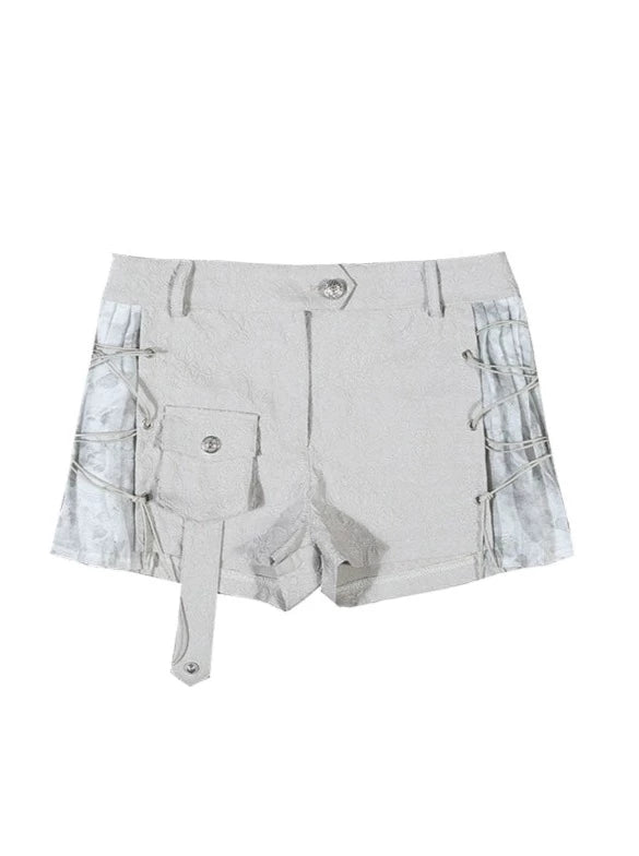 Low waist shorts punk pants + leg covers