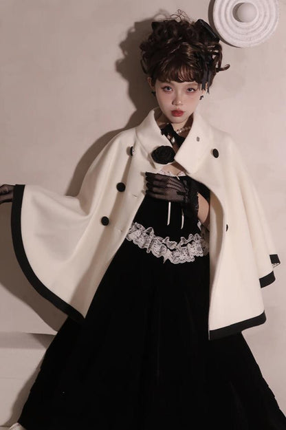 [Reservation deadline on October 18] Rose Elegant Footie Ribbon Cape Coat