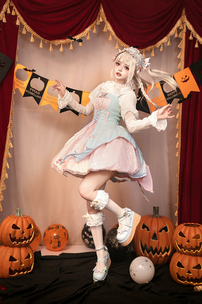 [Reservation deadline on September 28] Halloween Pumpkin Dark Sweet Dress Set