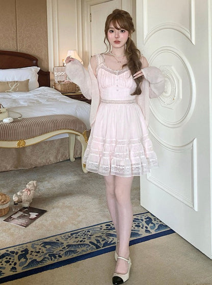 [Reservations] Romantic Lace Suspender Dress