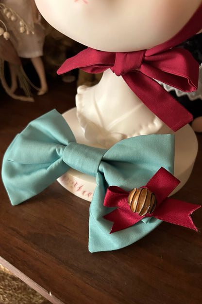 【3月20日予約締切】ミントチョコレートロリータドレス+スリーブ+エプロン+クリップ+ハット+テール