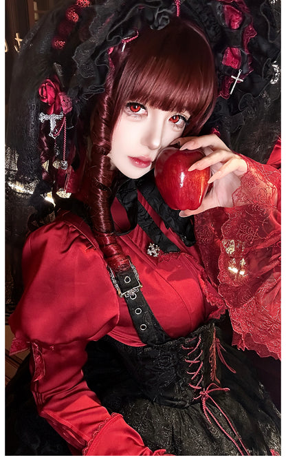 【12月8日予約締切】Black Mist Banquet ゴシックレースジュリエットスリーブシャツ