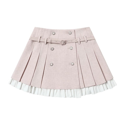 Eden Garden Pink Jacket + High Waist A-line Skirt