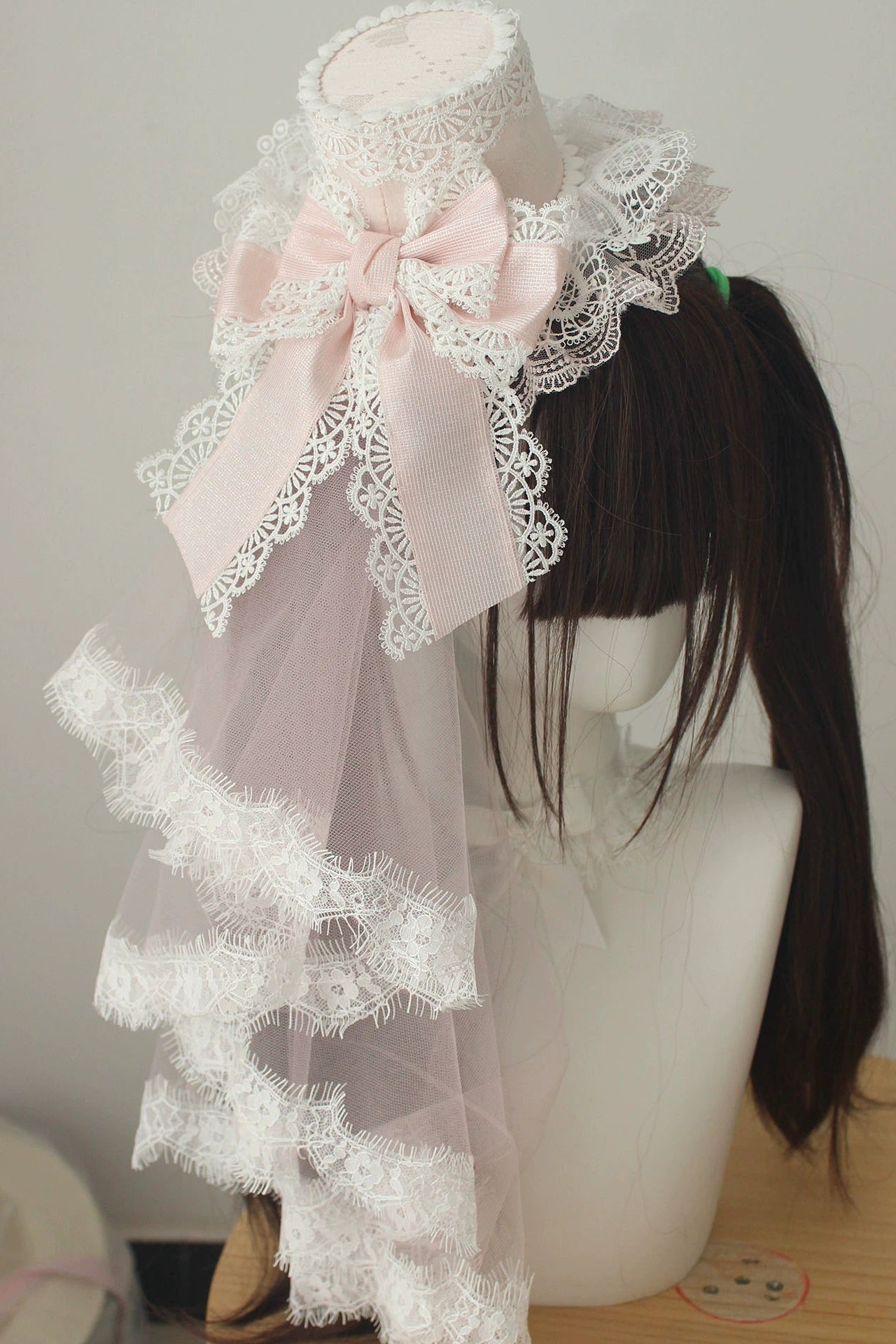 レースベールロリータハットアクセサリー