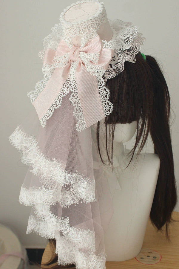 レースベールロリータハットアクセサリー