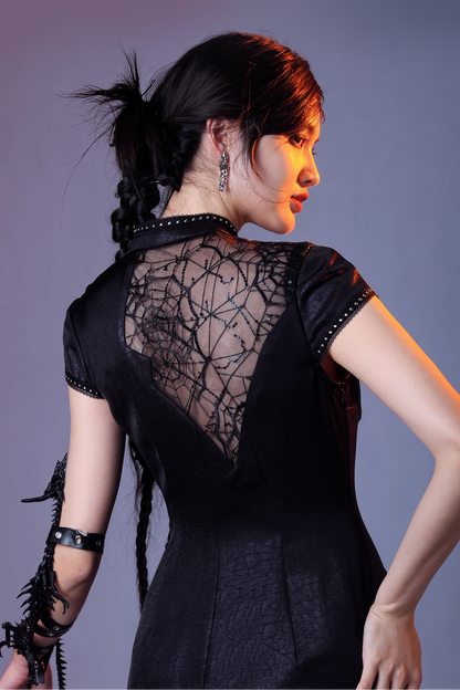 Dark Lace Slim Fitted Dress