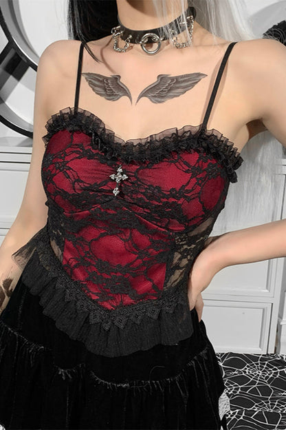 Red Lace Camisole