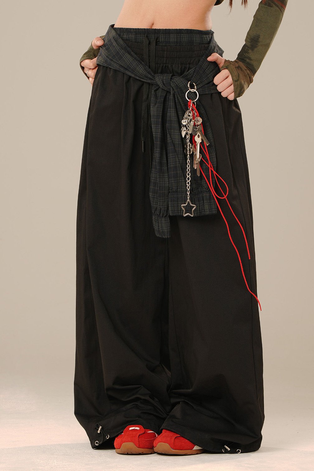 Loose Straight Leg Wide Leg Pants