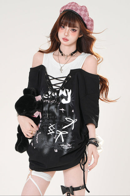 ダークスイートブリーズドローストリングTシャツ