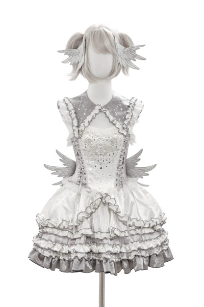 [Metallic Angel] hot diamond shawl original pattern sailor collar dream core subculture Lolita