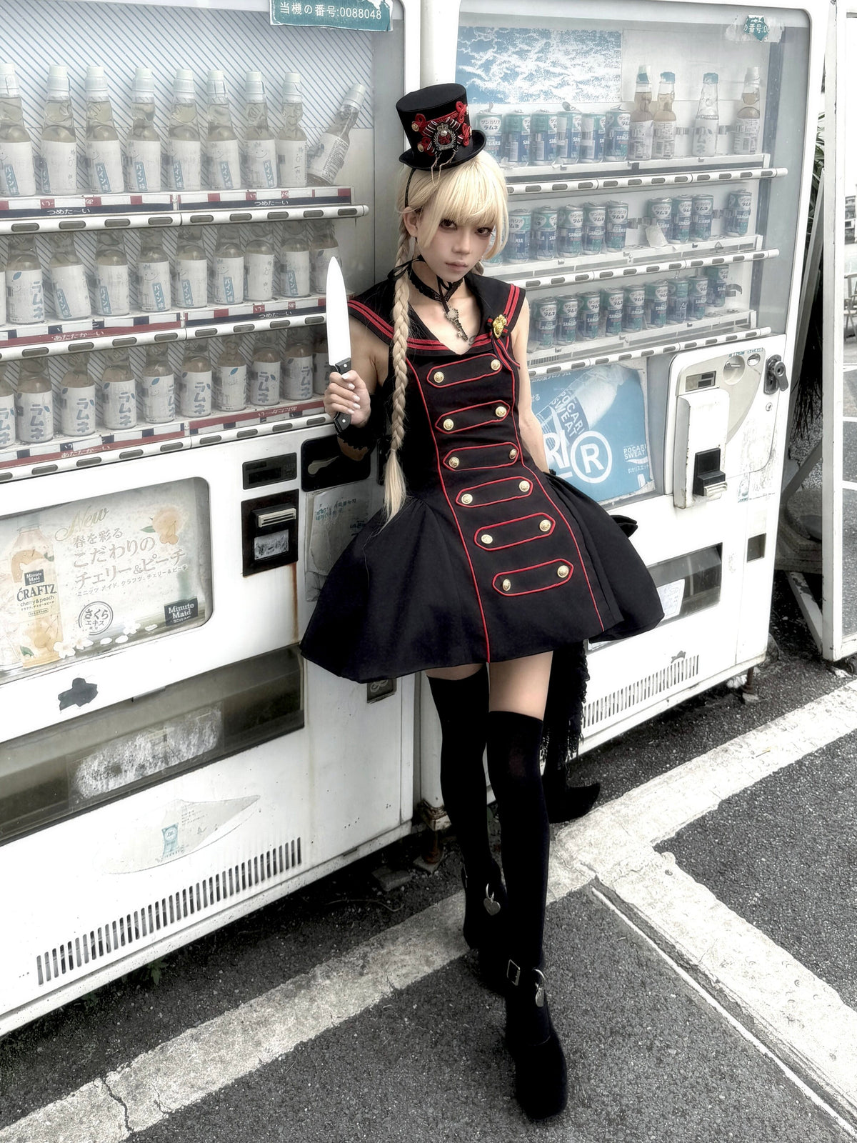 Black Red Navy Large Hem Backless Dress
