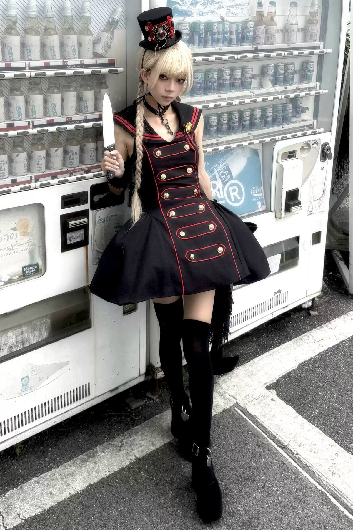 Black Red Navy Large Hem Backless Dress