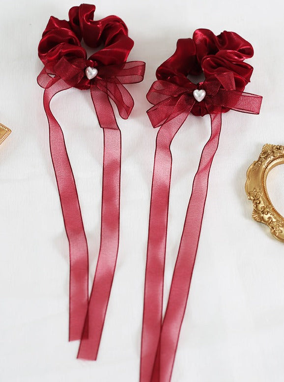 ダブルポニーテールロリータヘアアクセサリー