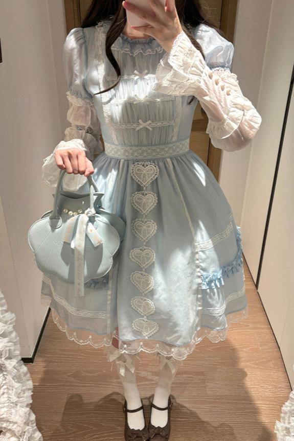 Sweet Doll Frill Ribbon Lolita Dress + Mini Ribbon Sleeves