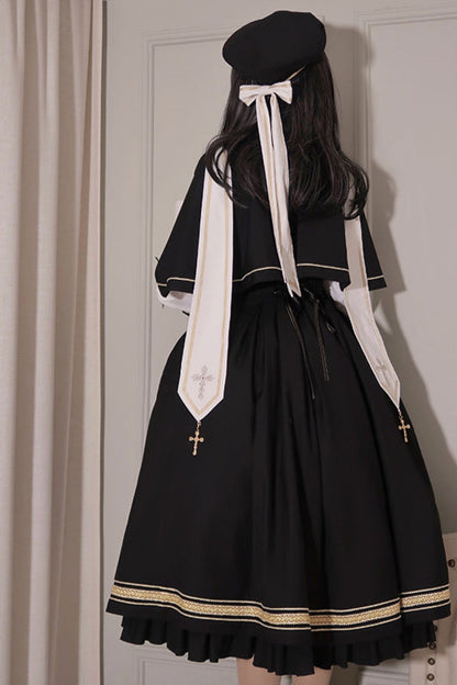 [Pre-order Deadline: August 30] Church Choir Gothic Cape Dress Set + Classical Blouse