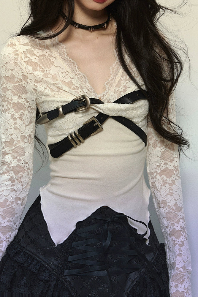 French Lace Ribbon Top