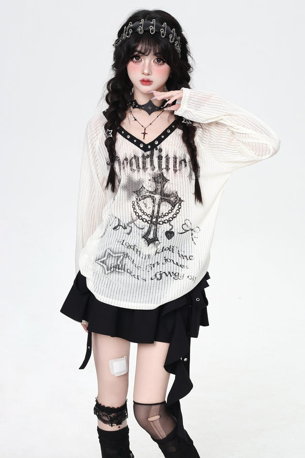 Angel Subculture V-Neck Top
