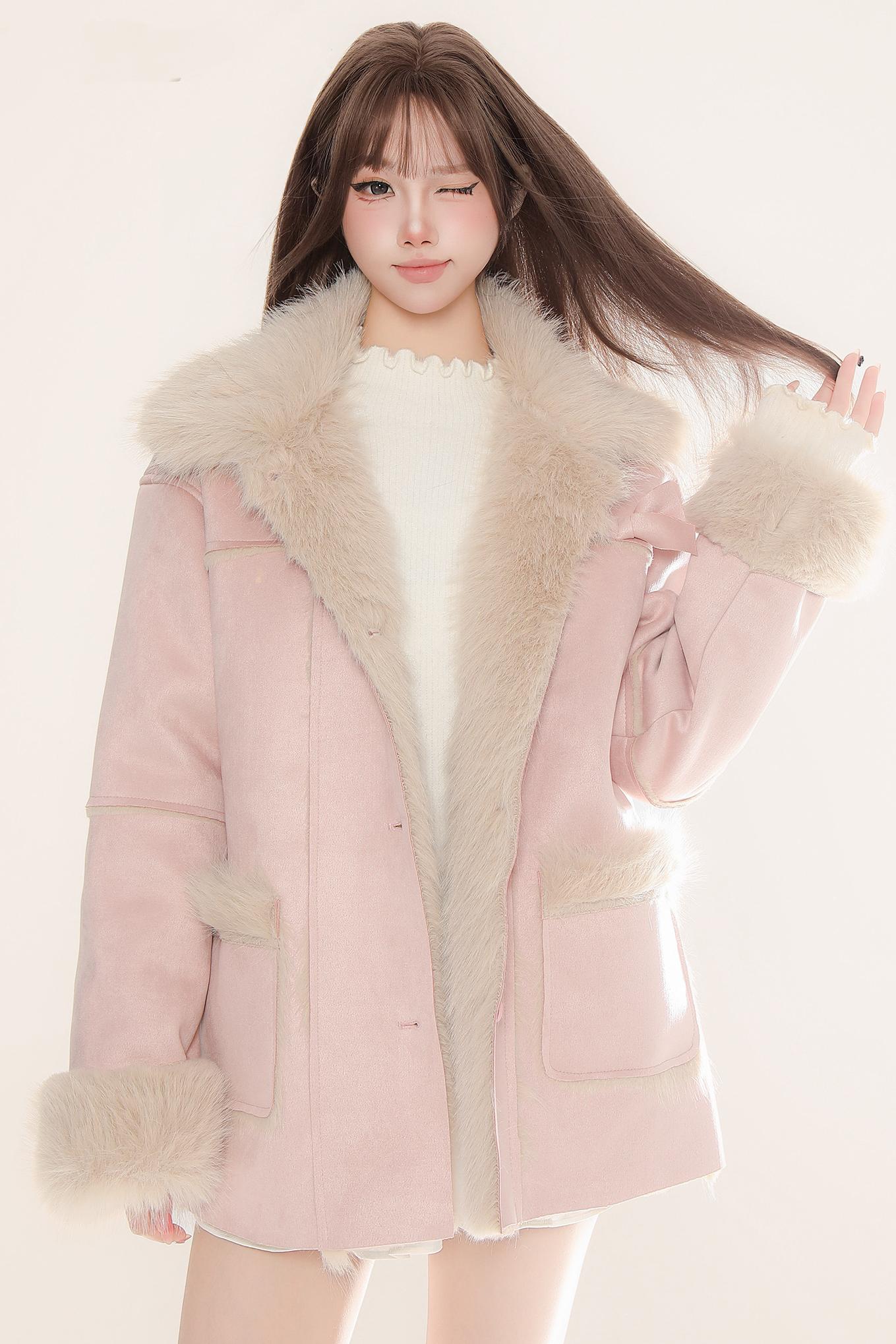 Luxury Fur Trim Cotton Jacket