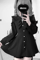 Dark Kawaii 상의 + 프릴 바지
