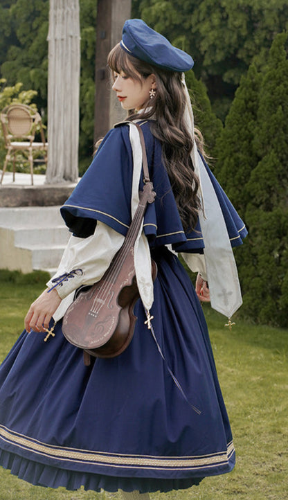 [Pre-order Deadline: August 30] Church Choir Gothic Cape Dress Set + Classical Blouse