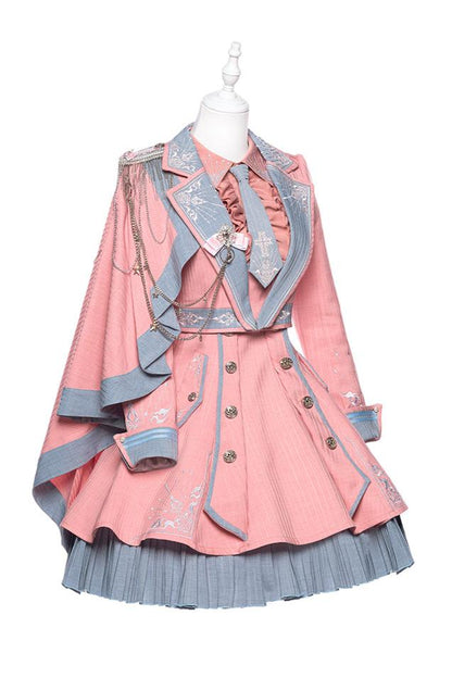 [Reserved product] Opera Shache Field Pink Blue College British Mant Dress Suit