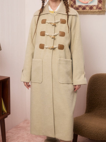 Rappel Horn Button Wool Coat