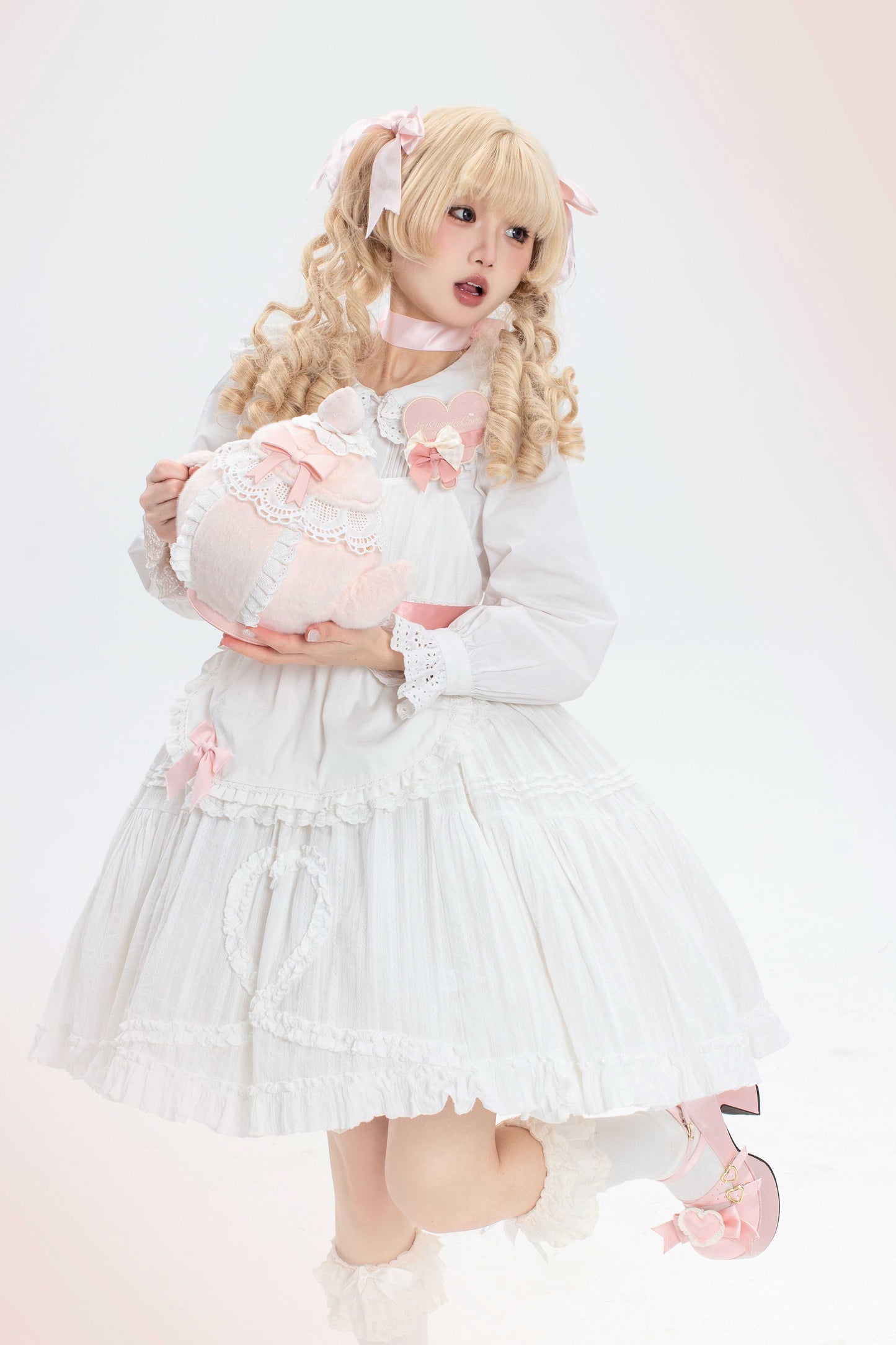 ピュアピンクティーポットバッグ