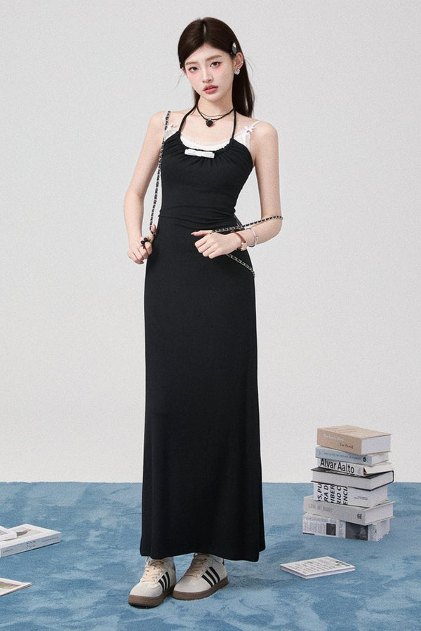 ニットハルタネックスリップドレス