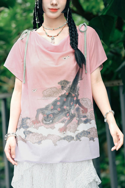 Pinky Japanese China Tops