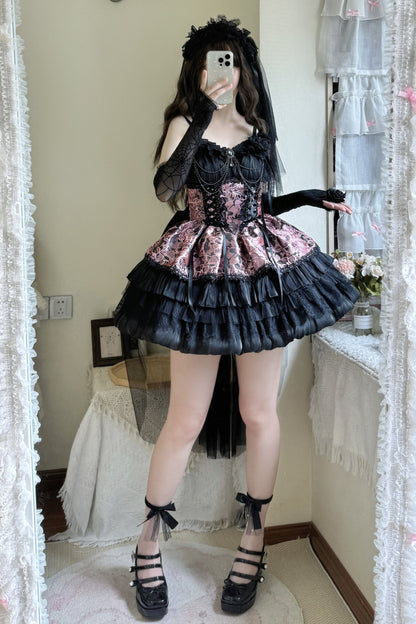 Vestido Lolita con Peto de la Serie Oscura