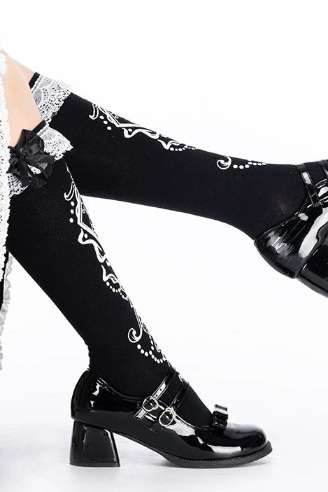 ロリータレースミッドカーフソックス