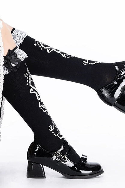 ロリータレースミッドカーフソックス