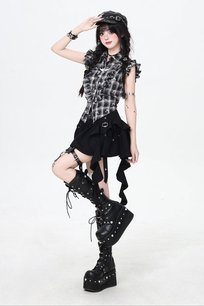 Spicy Butterfly Corset Mini Skirt