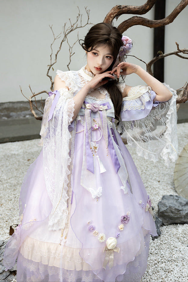 Fairy Floral China Tulle Ribbon Dress