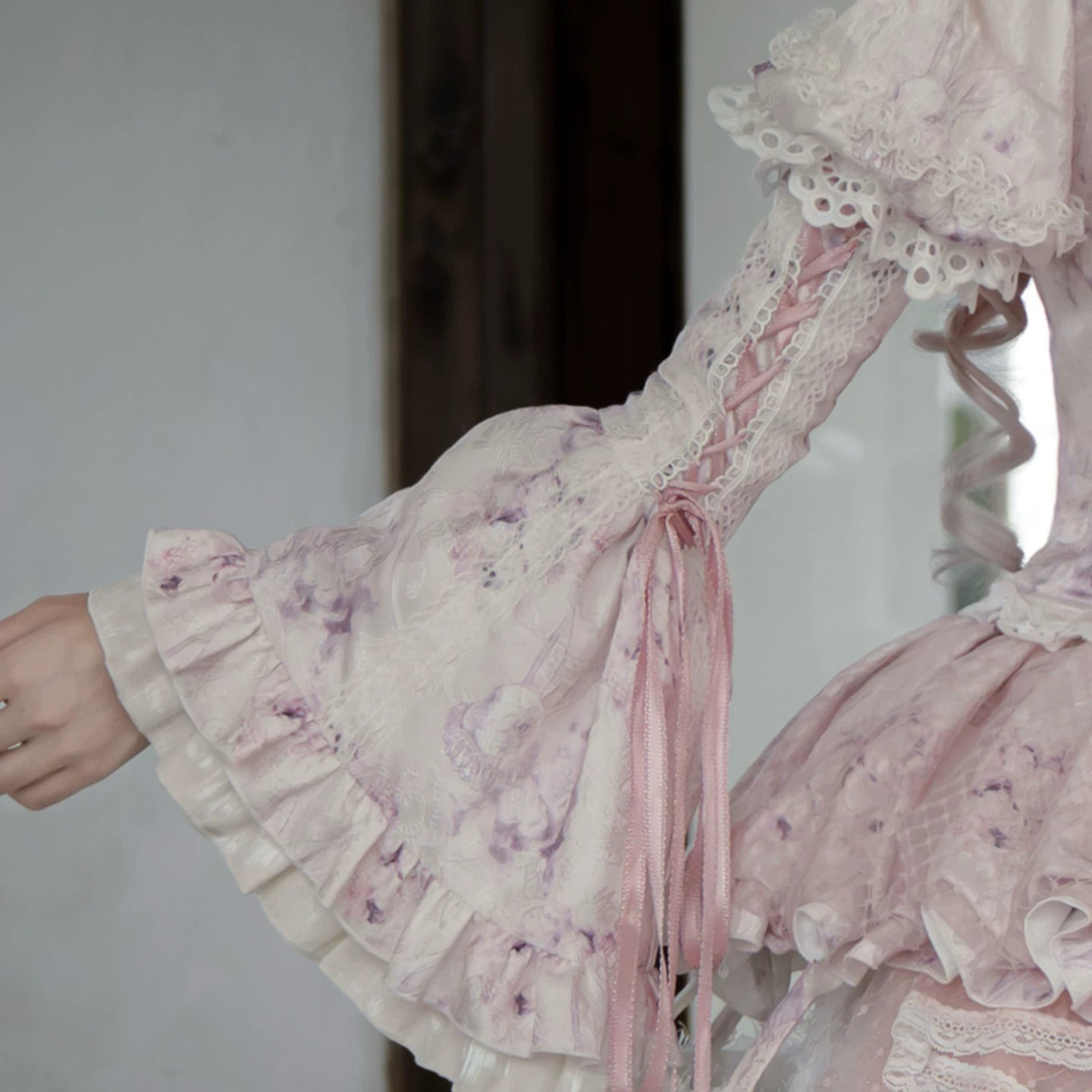 [Vorbestellschluss: 10/6] Accessoires der Castle-Bunny-Serie in Rosa/Schwarz [Hasenohren-Häubchen/Choker/Schleppe/transparente Ärmel (abnehmbare Ärmel)/Brosche/bedruckte Glockenärmel (abnehmbare Ärmel)]