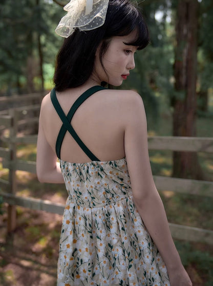 Sweet Daisy Erdary Square Neck Suspender Dress