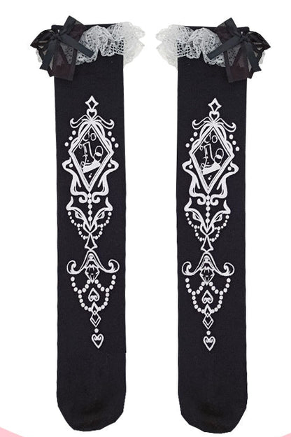 ロリータレースミッドカーフソックス