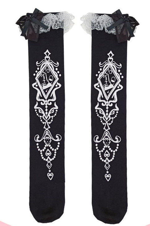 ロリータレースミッドカーフソックス