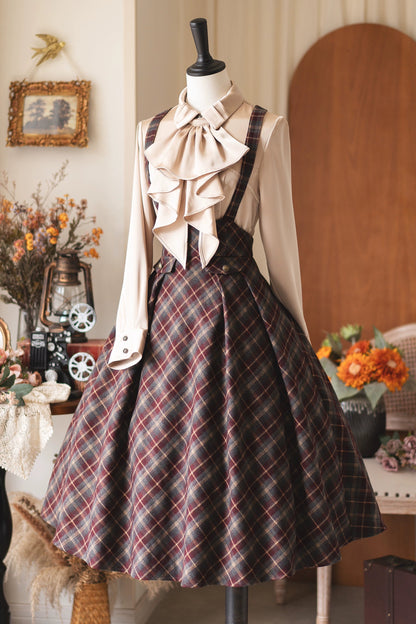 レトロエレガントサテンブラウス