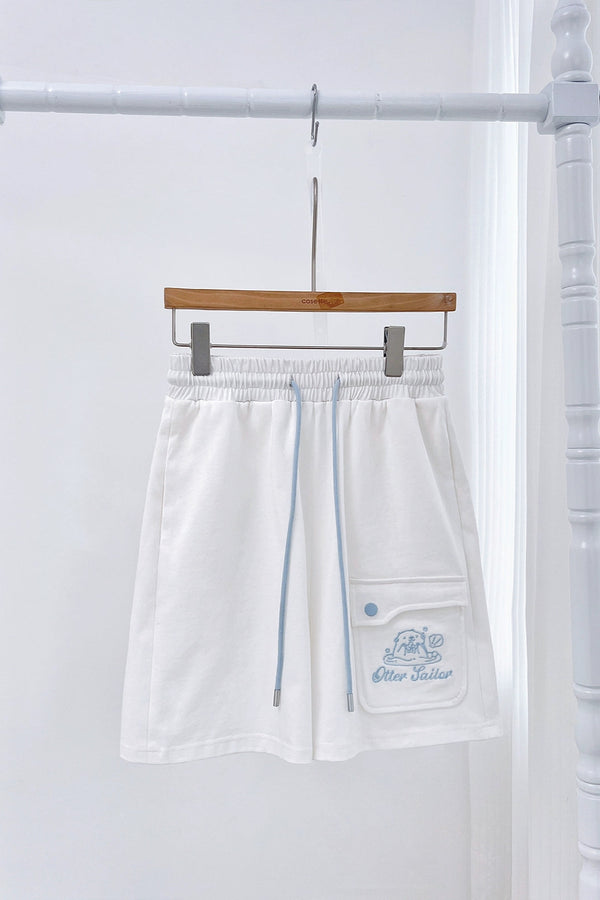 [Angel Neighborhood👼] [Reserved Item] Striped Sailor Collar Subculture Tops + Half Pants