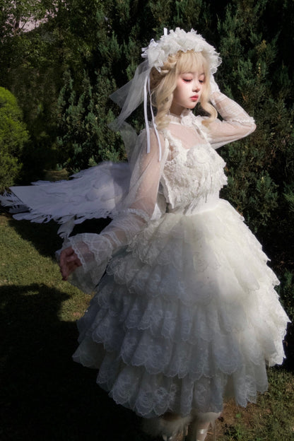 Whitey Tiered Lolita Skirt