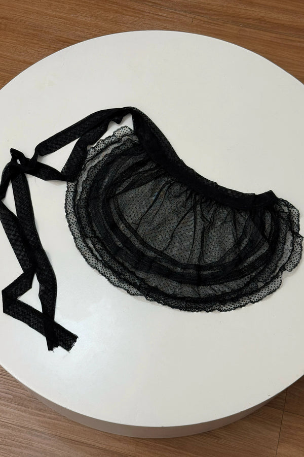 【10月13日予約締切】Gothic Lolita Black White Cathedral Series Accessories(Flat Hat, Crown Mini Hat, Sash, Back Ribbon Train, Waist Apron, Castle Flower Brooch, Brooch, Jabot)