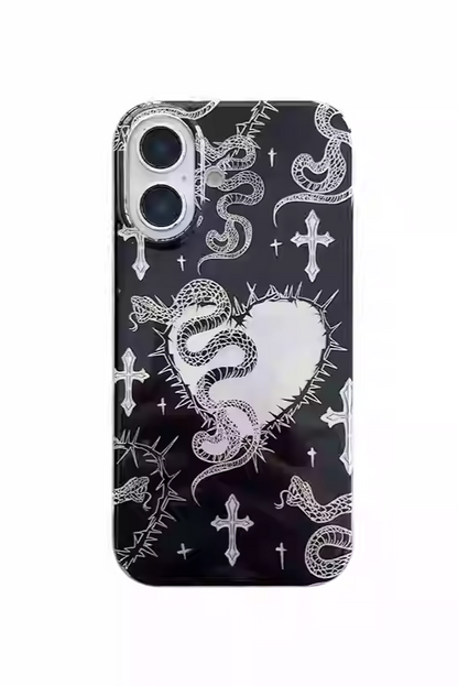 Cross Love Snake iPhone Case