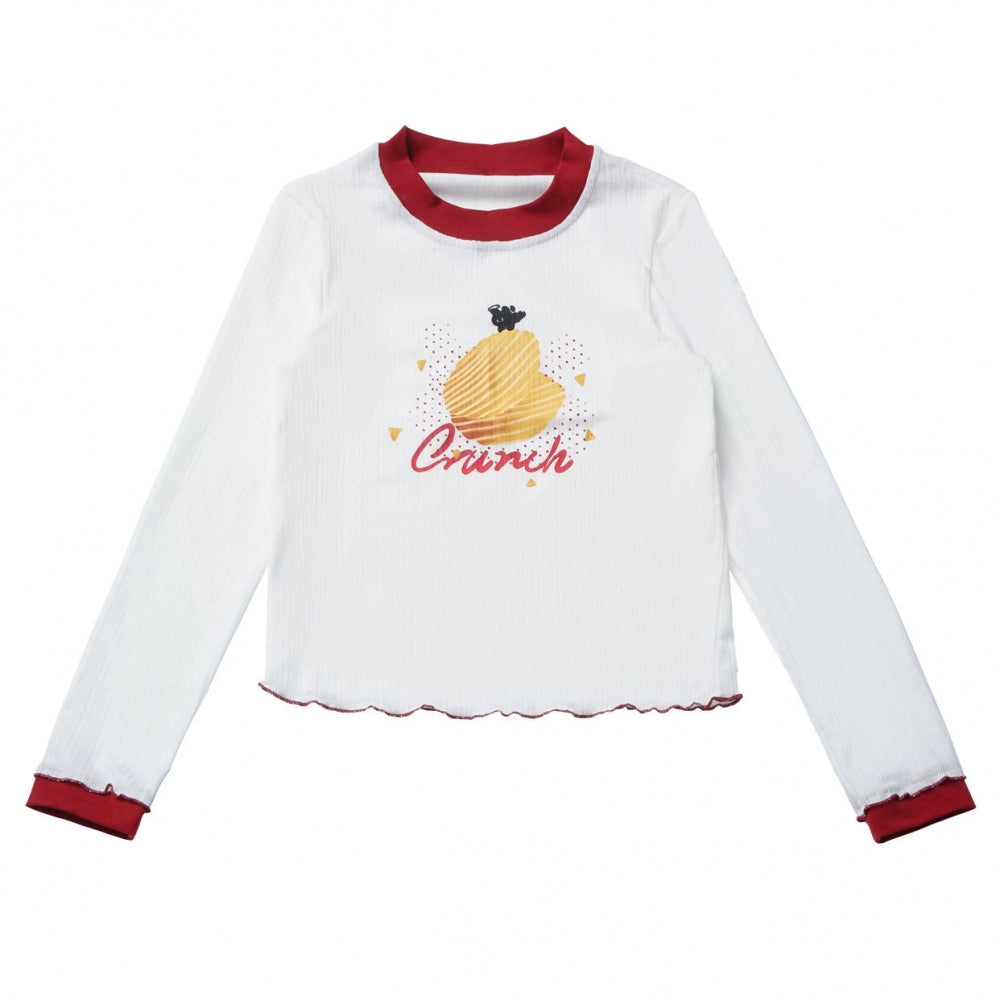 スナックガールフードベスト+トップス+プリーツスカート+レッグウォーマー