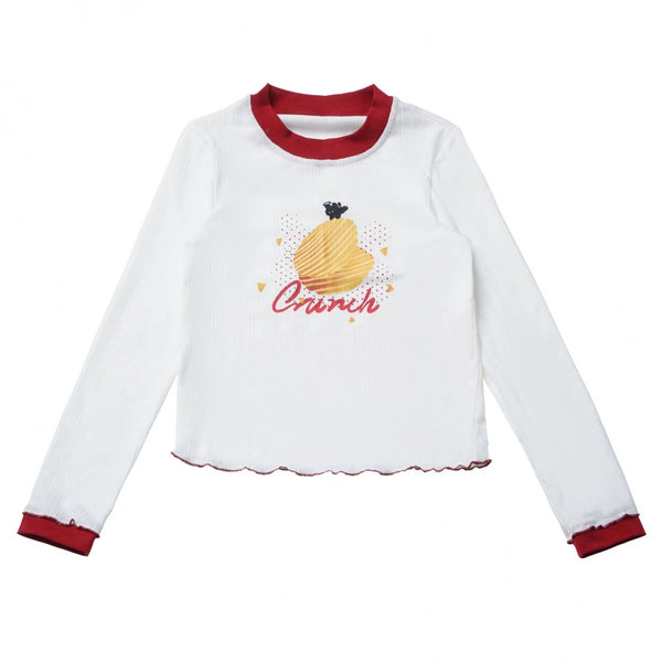 スナックガールフードベスト+トップス+プリーツスカート+レッグウォーマー