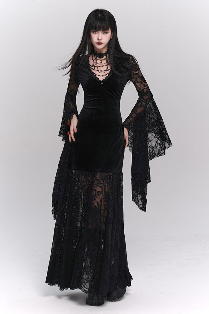 Dark Princess Sheer Long Dress