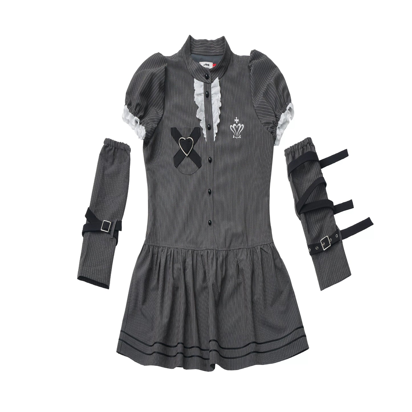 ハートリボンサブカル制服ワンピース