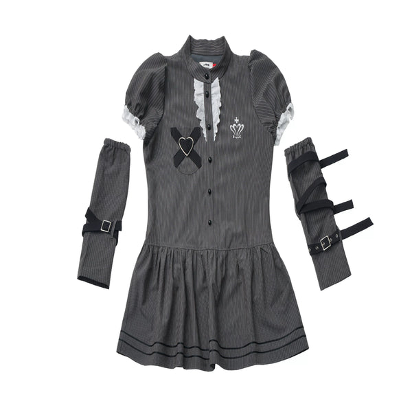 ハートリボンサブカル制服ワンピース