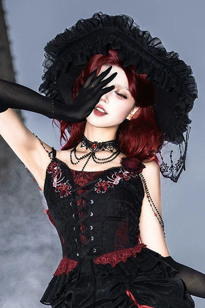 [Pre-order] Red and Black Dark Gothic Lolita Series Choker